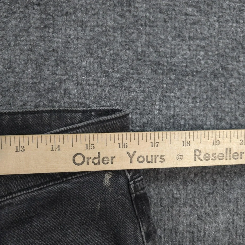 AllSaints Jeans Mens 32x33 Black Rex Skinny Slim Stretch Denim Distressed